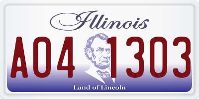 IL license plate A041303
