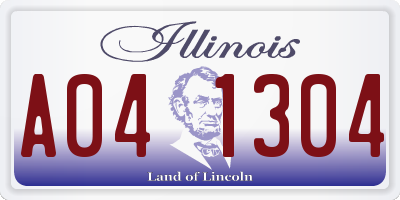 IL license plate A041304