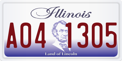 IL license plate A041305