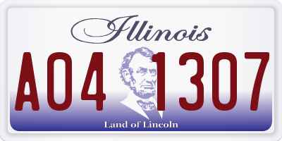 IL license plate A041307