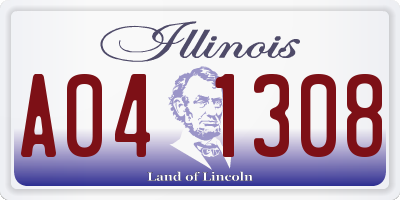 IL license plate A041308