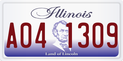 IL license plate A041309