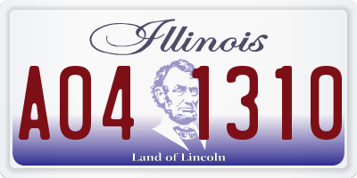 IL license plate A041310