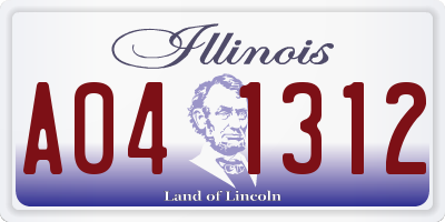 IL license plate A041312