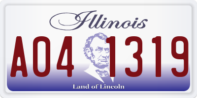 IL license plate A041319