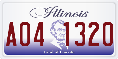 IL license plate A041320