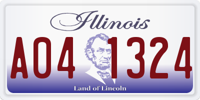 IL license plate A041324