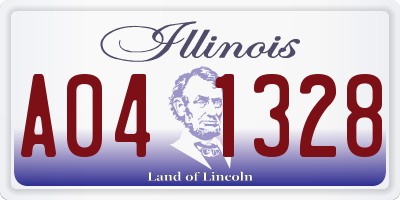 IL license plate A041328