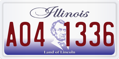 IL license plate A041336