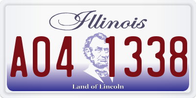IL license plate A041338
