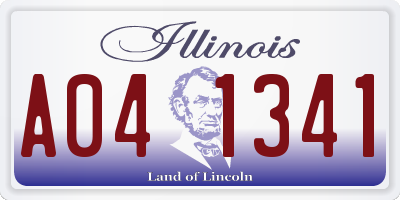IL license plate A041341