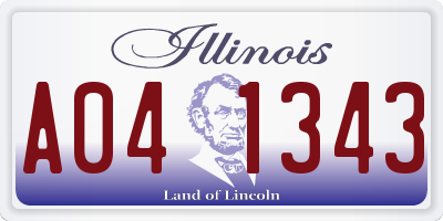 IL license plate A041343