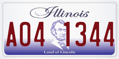 IL license plate A041344