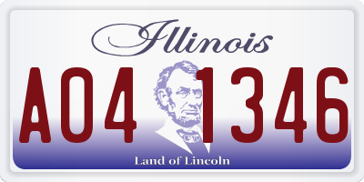 IL license plate A041346