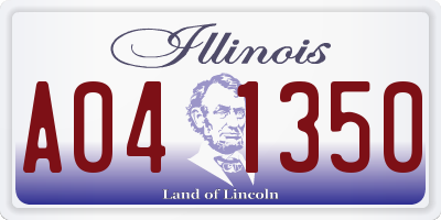 IL license plate A041350