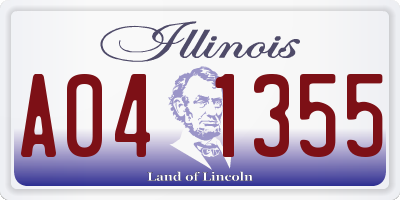 IL license plate A041355