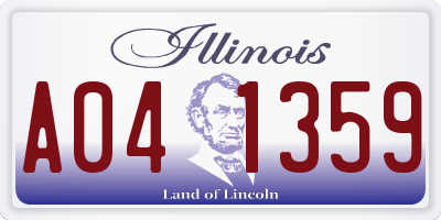 IL license plate A041359