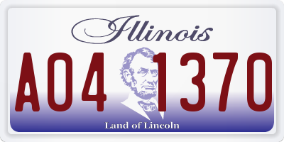 IL license plate A041370