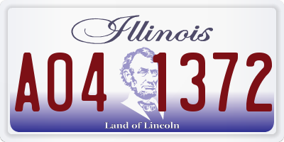 IL license plate A041372