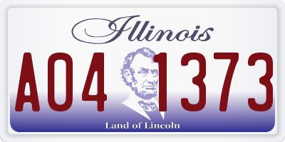 IL license plate A041373
