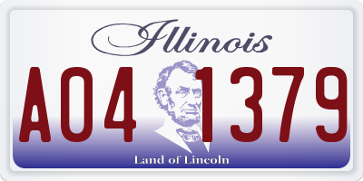 IL license plate A041379