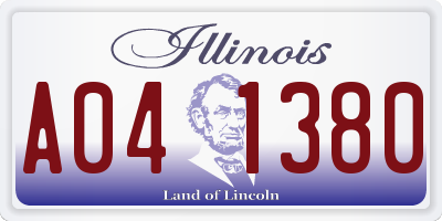IL license plate A041380