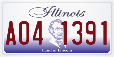 IL license plate A041391