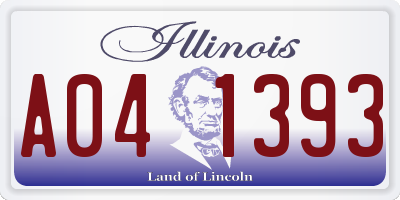 IL license plate A041393