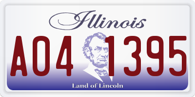 IL license plate A041395