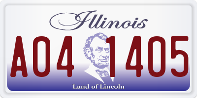 IL license plate A041405