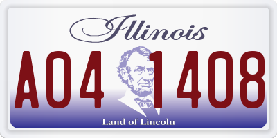 IL license plate A041408