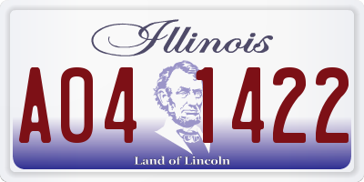 IL license plate A041422
