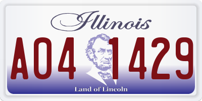 IL license plate A041429