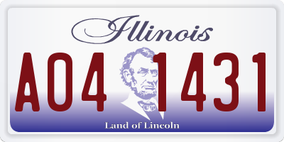 IL license plate A041431