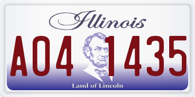 IL license plate A041435