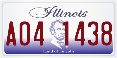 IL license plate A041438