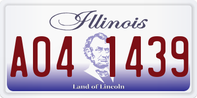IL license plate A041439