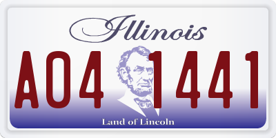 IL license plate A041441