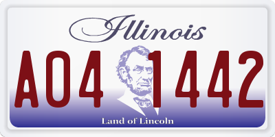 IL license plate A041442