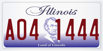 IL license plate A041444