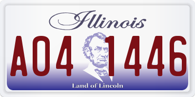 IL license plate A041446