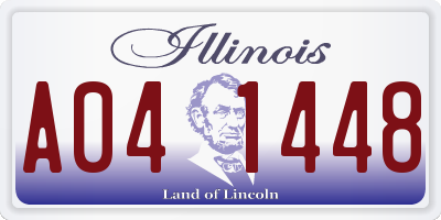 IL license plate A041448