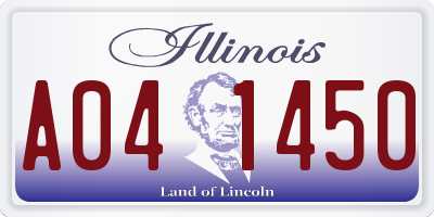 IL license plate A041450