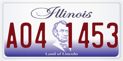 IL license plate A041453
