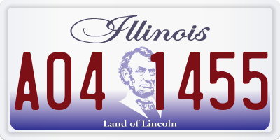 IL license plate A041455