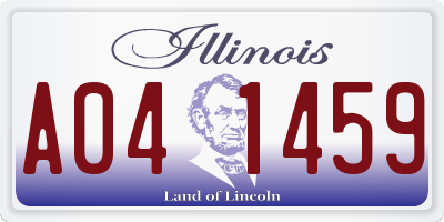 IL license plate A041459