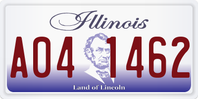 IL license plate A041462