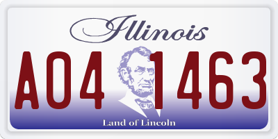 IL license plate A041463