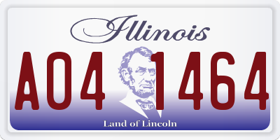 IL license plate A041464
