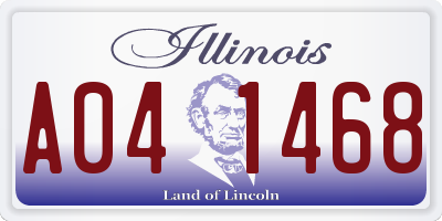 IL license plate A041468
